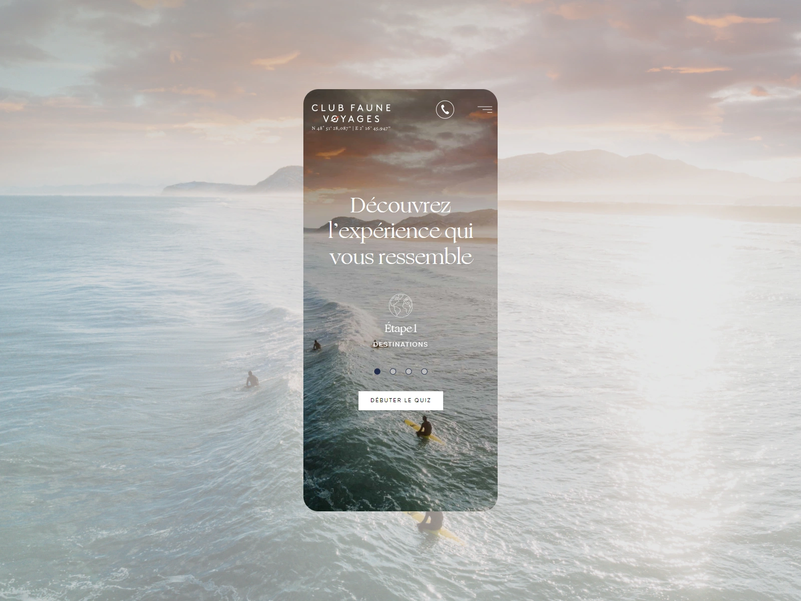 club faune voyages conception site web