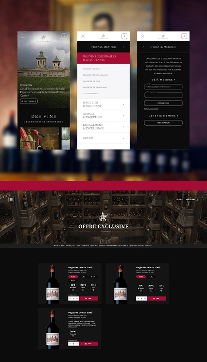 conception site wordpress COS d'ESTOURNEL